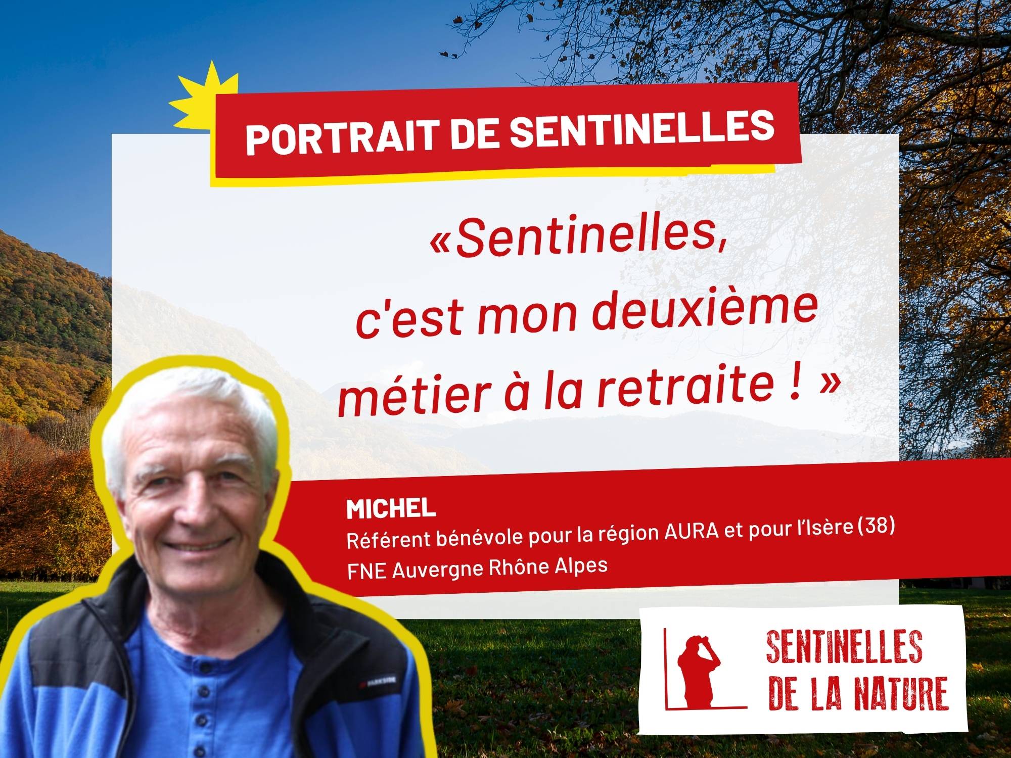 Portrait de Michel, référent bénévole pour FNE Auvergne-Rhône-Alpes