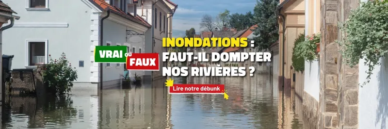 Cliquez ici pour lire notre Vrai/Faux - Inondations : faut-il dompter nos rivières ?