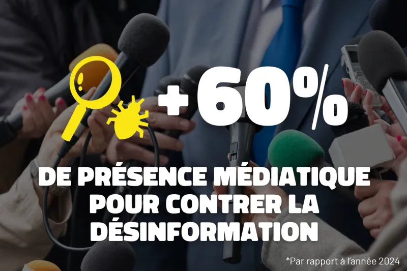 60% de présence médiatique pour contrer la désinformation