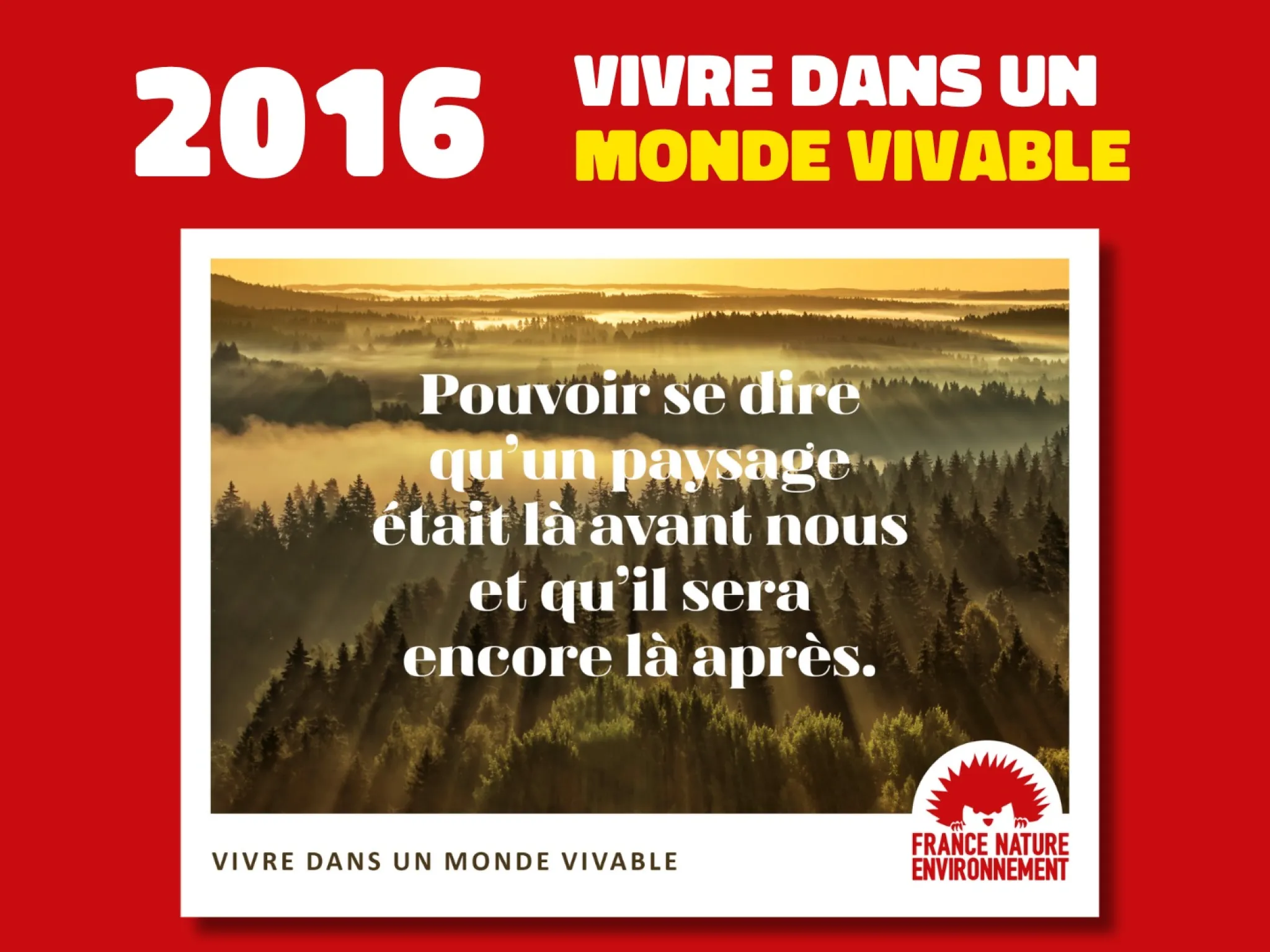 Aperçu de l'affiche "Vivre dans un monde vivable - paysages"
