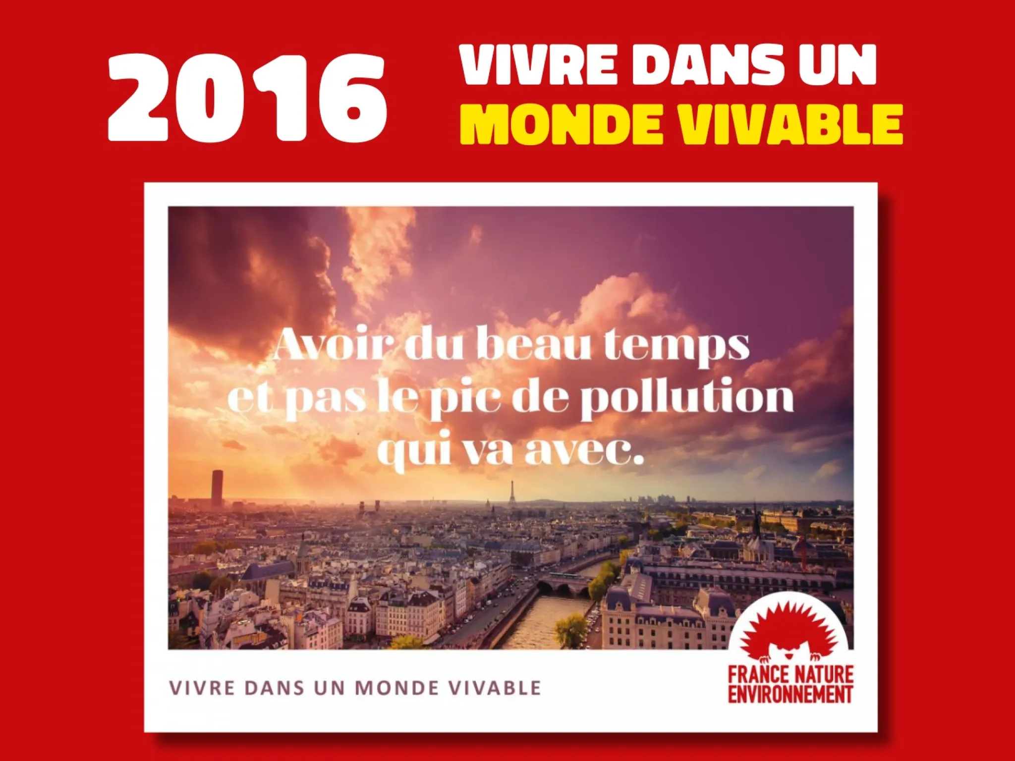 Aperçu de l'affiche "Vivre dans un monde vivable - pollution"