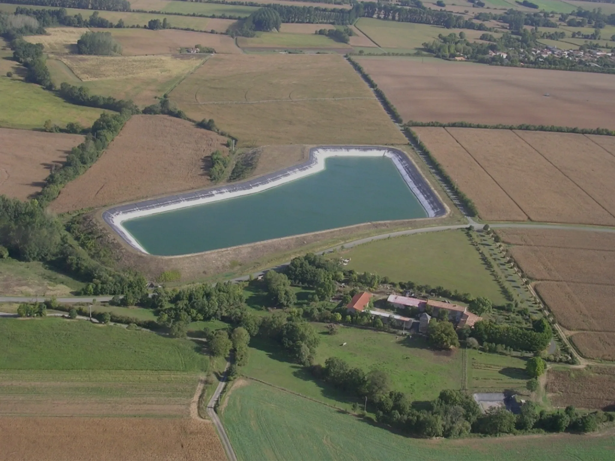 Vue aérienne d'une bassine